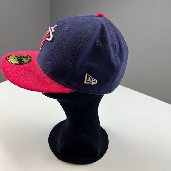 NBA Miami Heat New Era 59fifty hat fitted hot pink navy blue size 7 - Picture 4 of 6